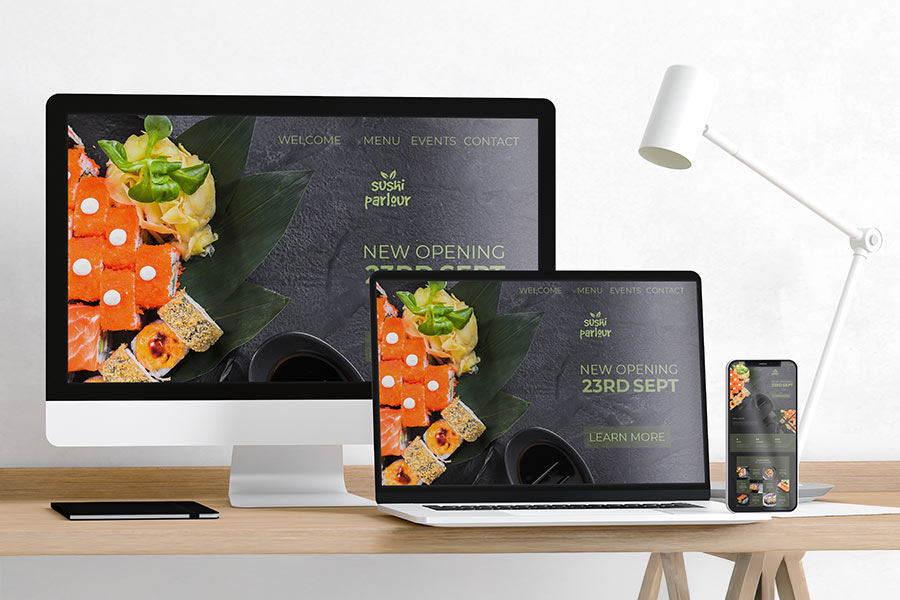 RWD網頁設計示意圖